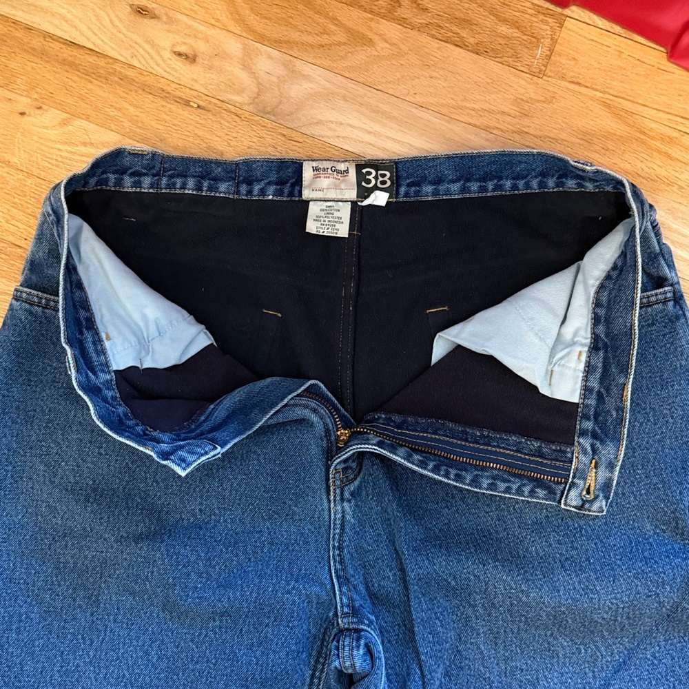 Wear Guard Flannel Lined Blue Jeans Work Pants 38/32 Very Good Condition